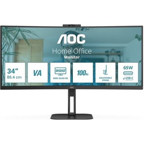 34" VA WQHD-scherm voor optimale productiviteit, ...