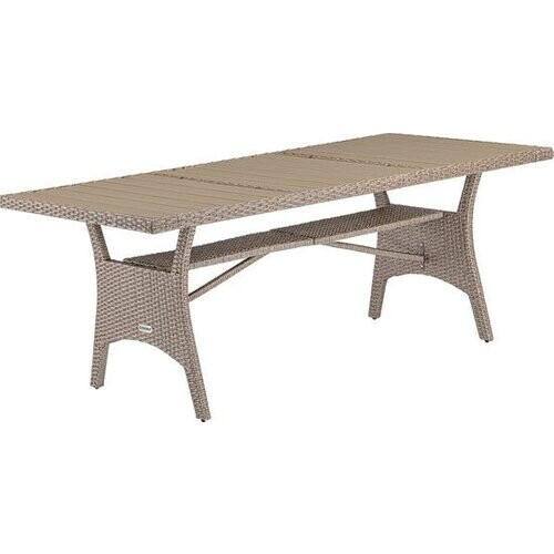 Deze exclusieve polyrattan tuintafel 190 x 90 x 75 ...