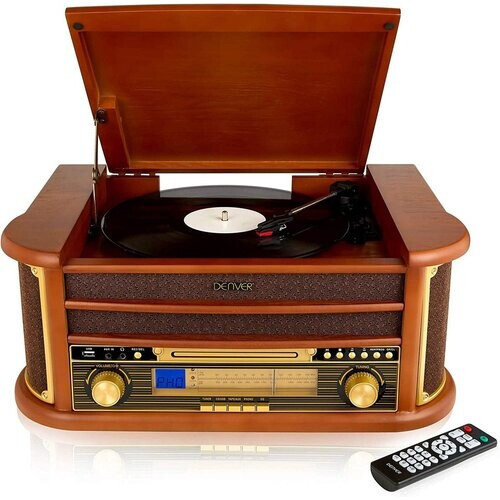 De Denver MCR-50M retro Platenspeler is een echte ...