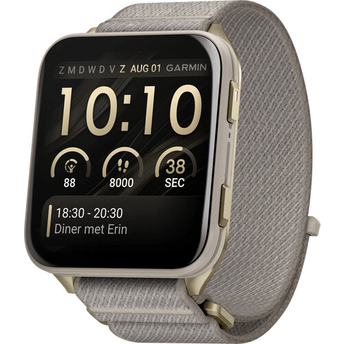 De Garmin Venu X1 Goud is een dunne en ...