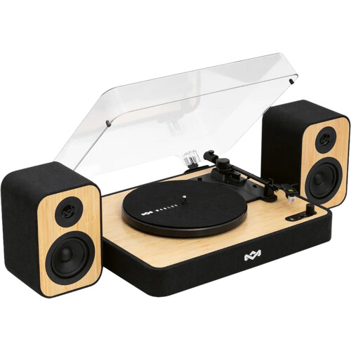 Je luistert snel naar je platencollectie met de ...