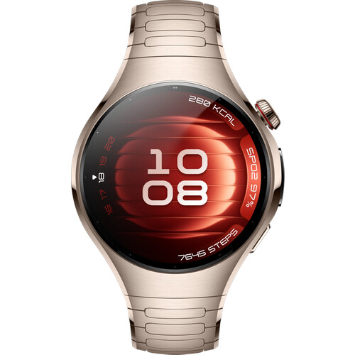 Met deze stijlvolle Huawei Watch 5 Goud 42mm heb ...