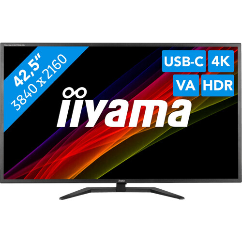 Met de iiyama ProLite X4373UHSU-B2 43 inch 4K Dual ...