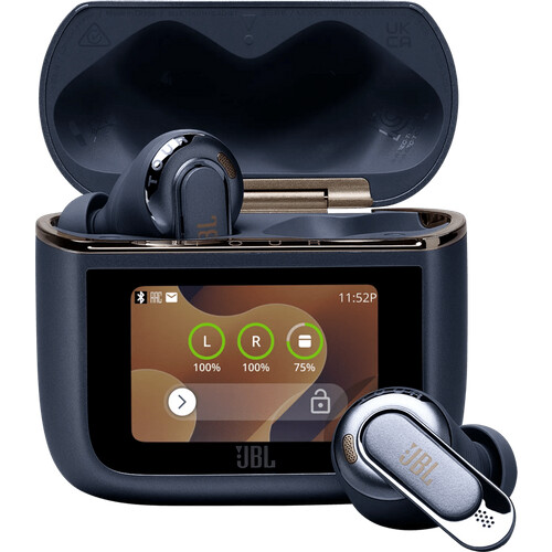 Je bedient je oordopjes terwijl je smartphone in ...