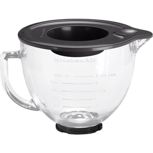 Je mixt in de KitchenAid 5KSM5GB Glazen mengkom ...