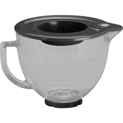 Je mixt in de KitchenAid 5KSM5GB Glazen mengkom ...