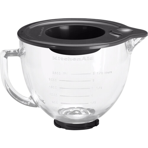 Je mixt in de KitchenAid 5KSM5GB Glazen mengkom ...