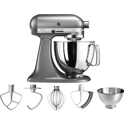 Met de KitchenAid Artisan Mixer 5KSM175PS mix en ...
