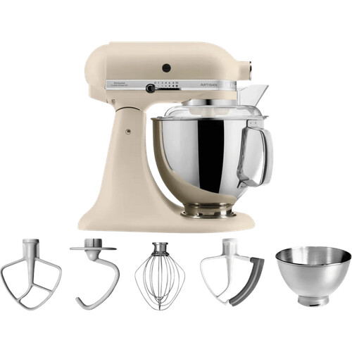 Met de KitchenAid Artisan Mixer 5KSM175PSEFL mix ...