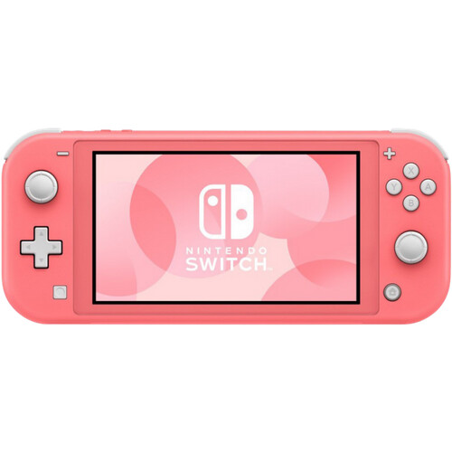Speel handheld met de roze Nintendo Switch Lite. ...