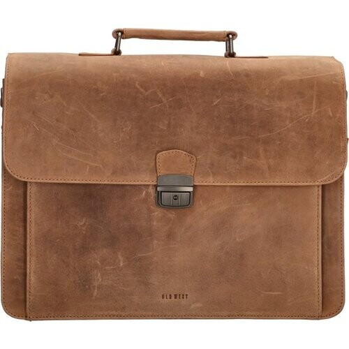 Old West Laptoptas voor 17,3 inch laptops in bruin ...