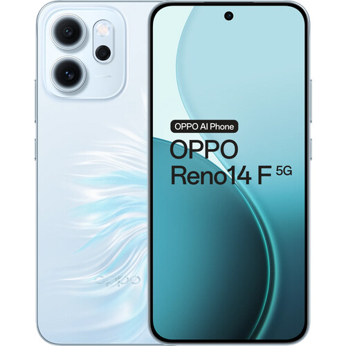De OPPO Reno 14 F 256GB Blauw 5G is een ...