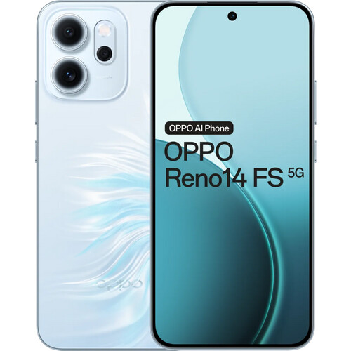 De OPPO Reno 14 FS 512GB Blauw 5G is een ...