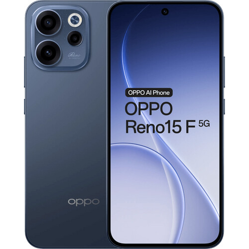 De OPPO Reno15 F 256 GB Donkerblauw 5G is een ...
