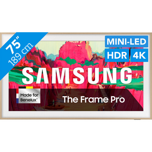 Met de Samsung 75" The Frame Pro LS03FW 4K (2025) ...