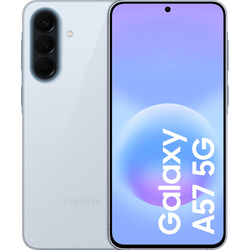 De Samsung Galaxy A57 256GB Lichtblauw 5G is een ...