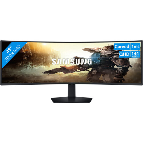 Met de Samsung Odyssey LS49FG916EUXEN zie je meer ...