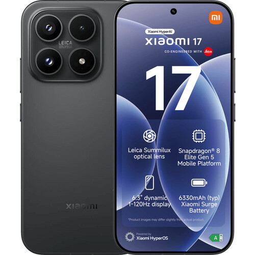 De Xiaomi 17 512GB Zwart 5G is een compacte ...