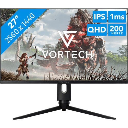 Met de Vortech Pro 27 inch Quad HD gaming monitor ...