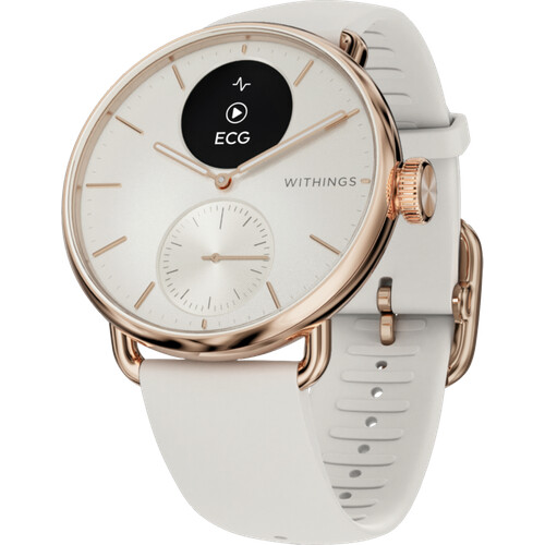 Mit der stilvollen Withings ScanWatch 2 Roségold ...