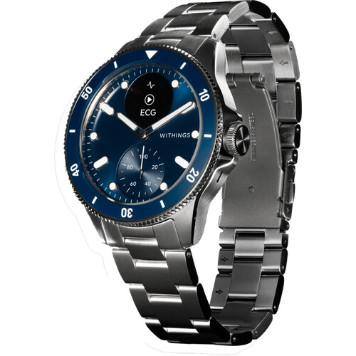 Mit der stilvollen Withings ScanWatch Nova Blau ...