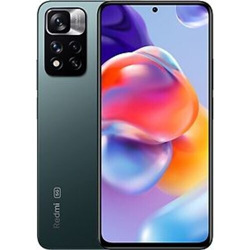 De xiaomi redmi note 11 pro+ 5g in groen valt op ...