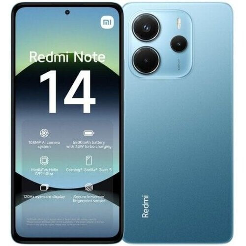Xiaomi Redmi Note 14 4G 256 Go - Bleu - Débloqué ...
